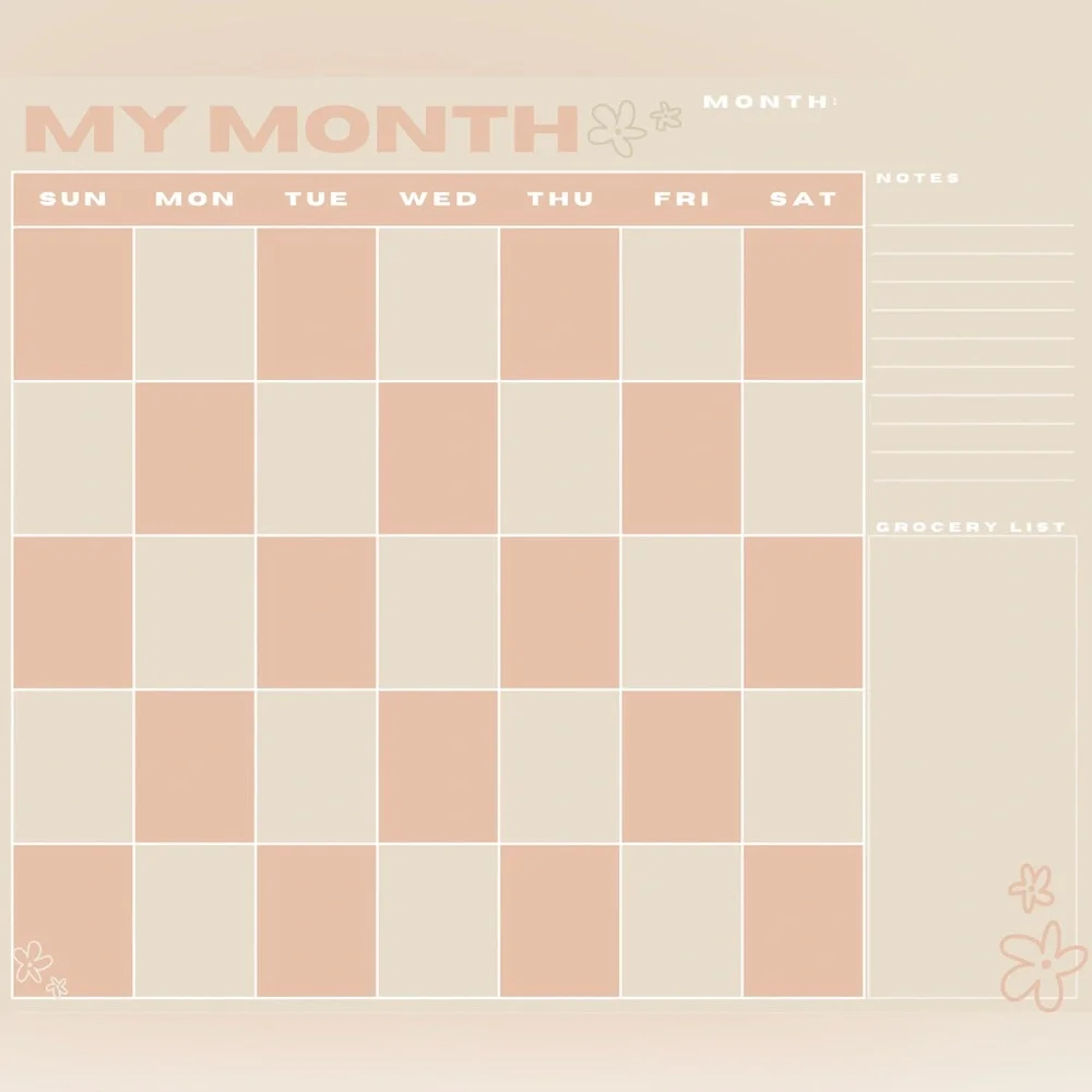 Fridge calendar size 14x12 comes with magnets